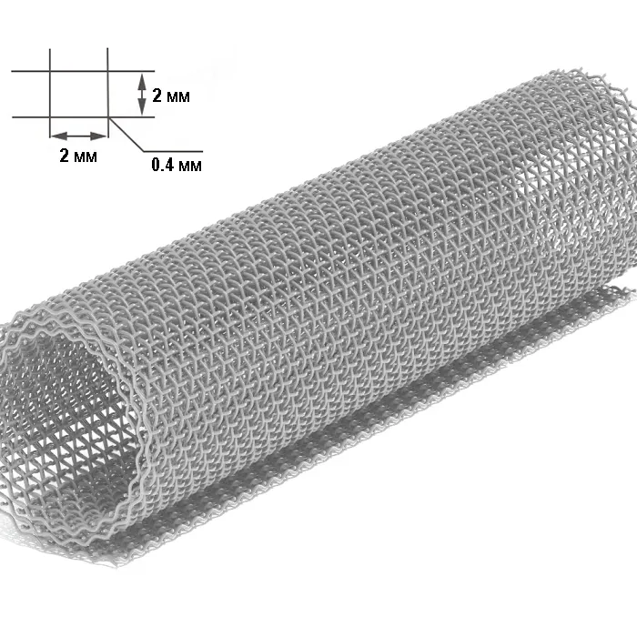 Сетка тканая оцинкованная 2х2х0.4 мм (1х30) фото