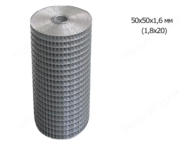 Сетка ПВХ в рулонах 50х50х1,6 мм (1,8х20) фото